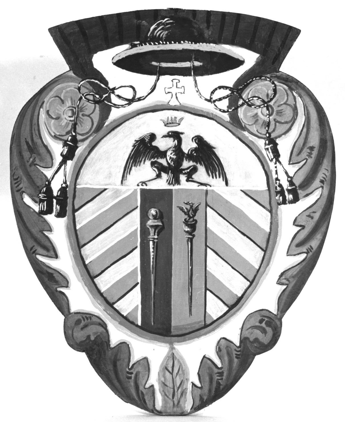 stemma gentilizio (dipinto, elemento d'insieme) - ambito senese (secc. XIX/ XX)