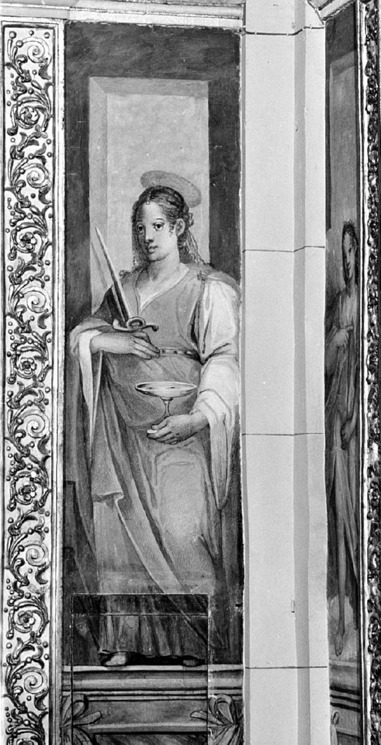 Santa Lucia e Santa Caterina d'Alessandria (dipinto, elemento d'insieme) di Pisani Giovan Paolo (sec. XVII)