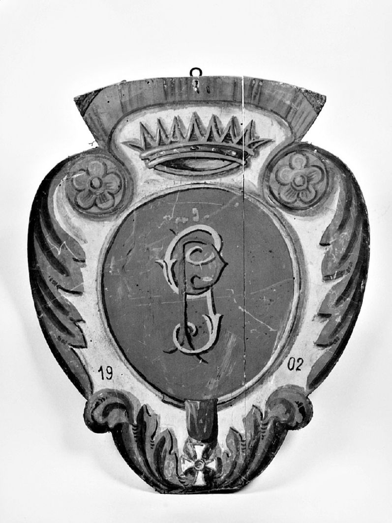 stemma gentilizio (dipinto, elemento d'insieme) - ambito senese (sec. XX)