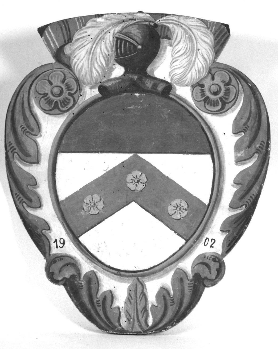 stemma gentilizio della famiglia Austrica (dipinto, elemento d'insieme) - ambito senese (sec. XX)