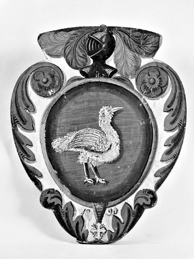 stemma gentilizio della famiglia Ciconia (dipinto, elemento d'insieme) - ambito senese (sec. XIX)