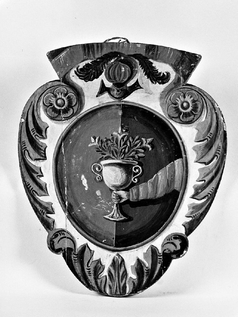 stemma gentilizio della famiglia Gasparrini (dipinto, elemento d'insieme) - ambito senese (sec. XIX)