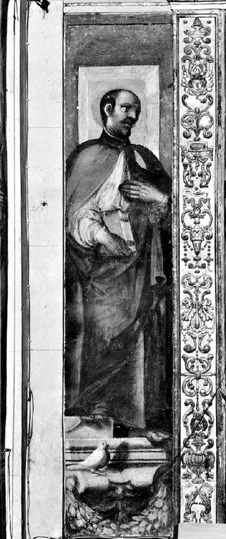 beato Bernardo Tolomei e Santa domenicana (dipinto, elemento d'insieme) di Pisani Giovan Paolo (sec. XVII)