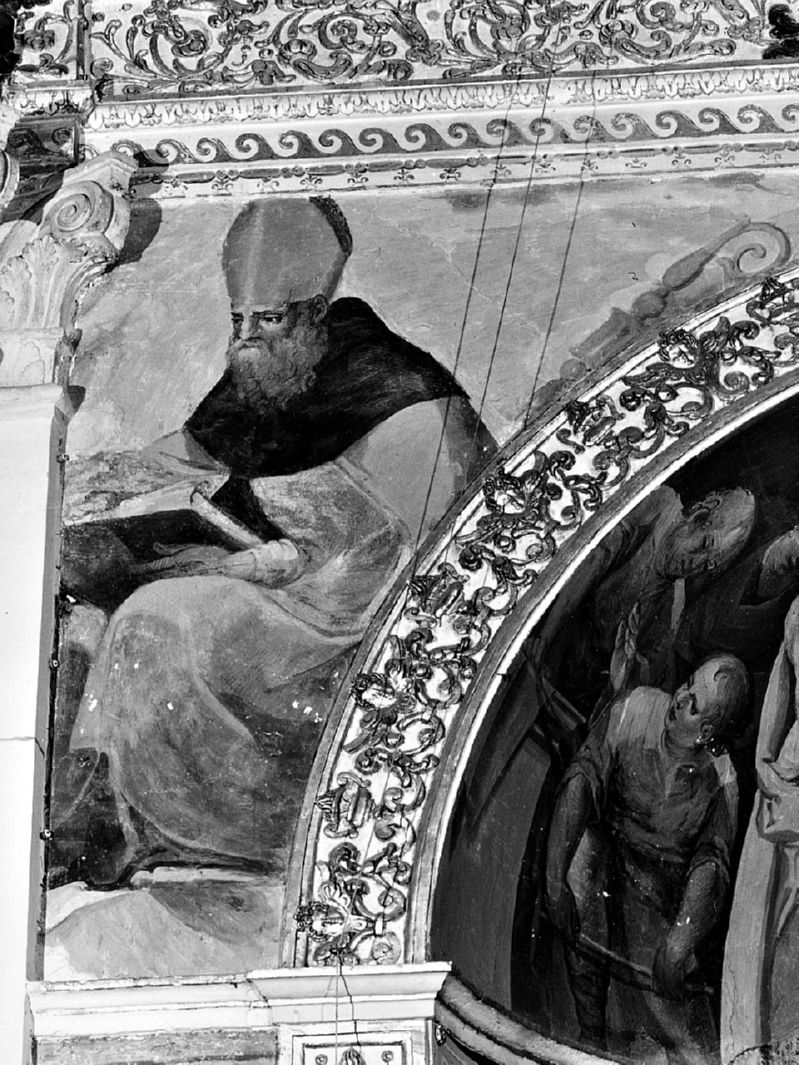 San Girolamo e Sant'Agostino (dipinto, elemento d'insieme) di Pisani Giovan Paolo (sec. XVII)