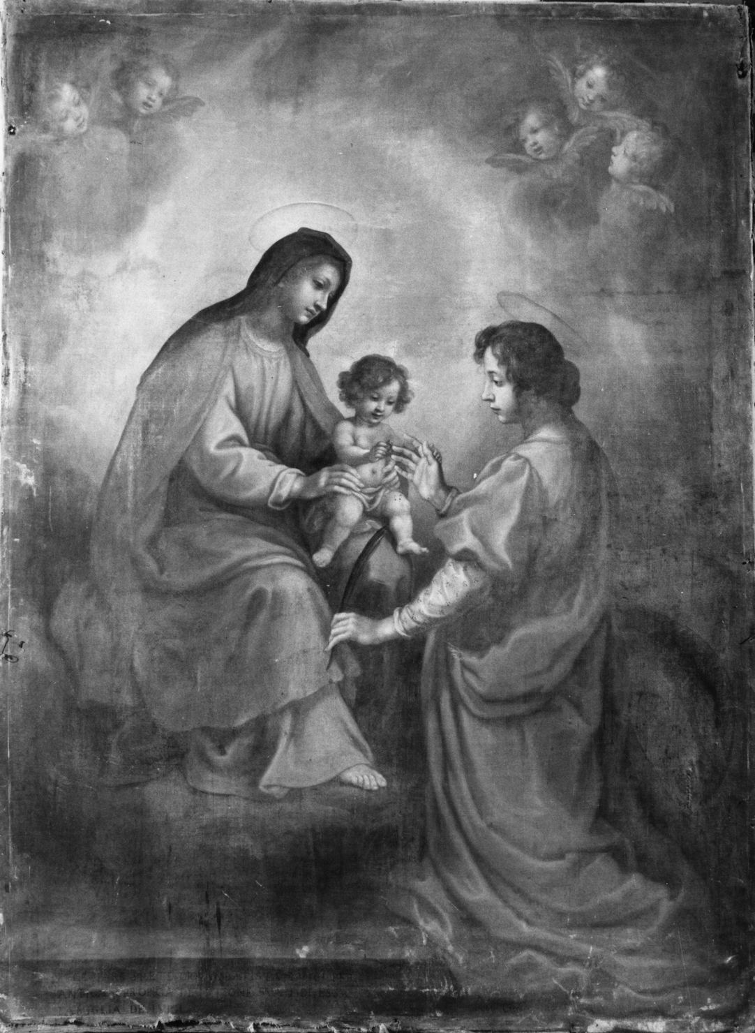 matrimonio mistico di santa Caterina d'Alessandria (dipinto) di Curradi Francesco (prima metà sec. XVII)