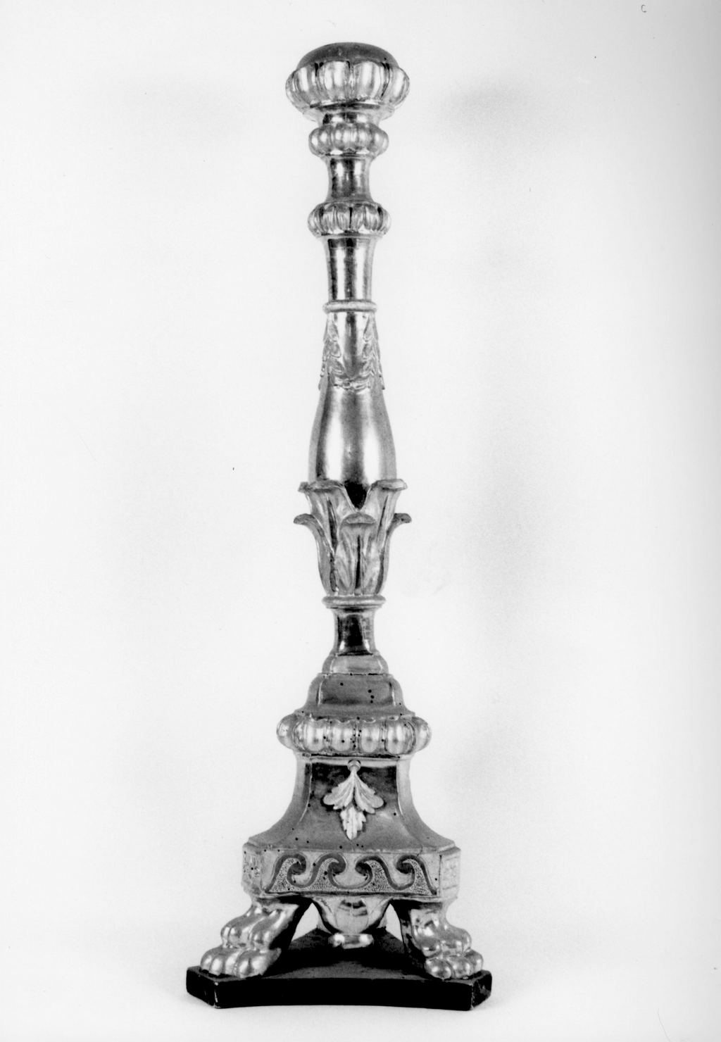 candeliere d'altare - bottega italiana (prima metà sec. XIX)