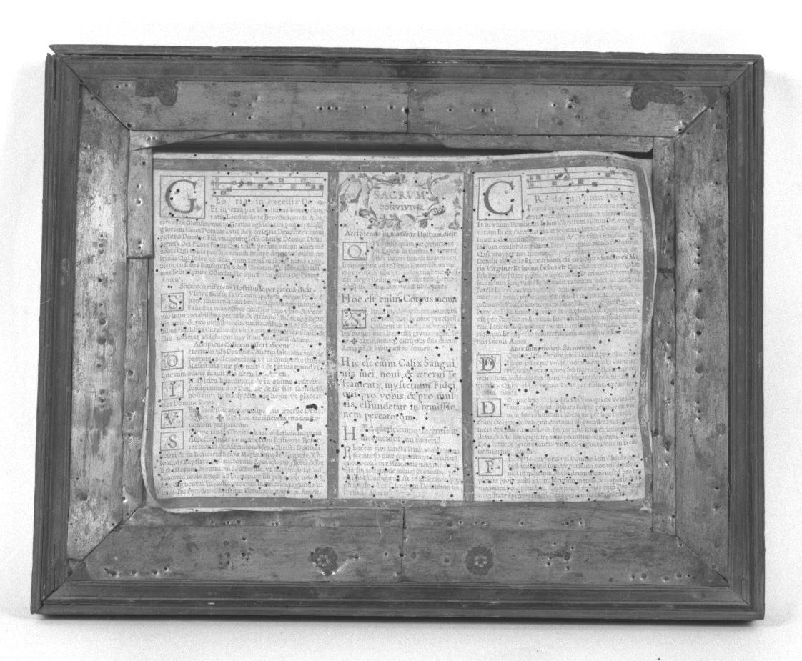 cartagloria, elemento d'insieme - bottega italiana (sec. XIX)