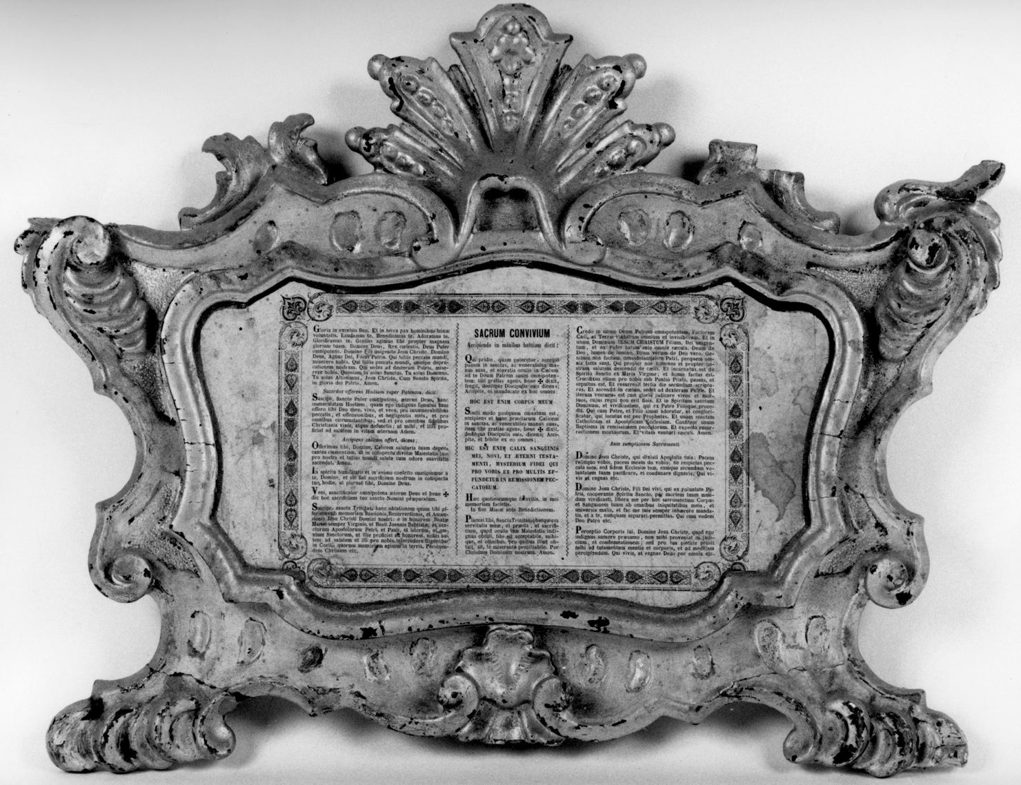 cartagloria, elemento d'insieme - bottega italiana (seconda metà sec. XVIII)