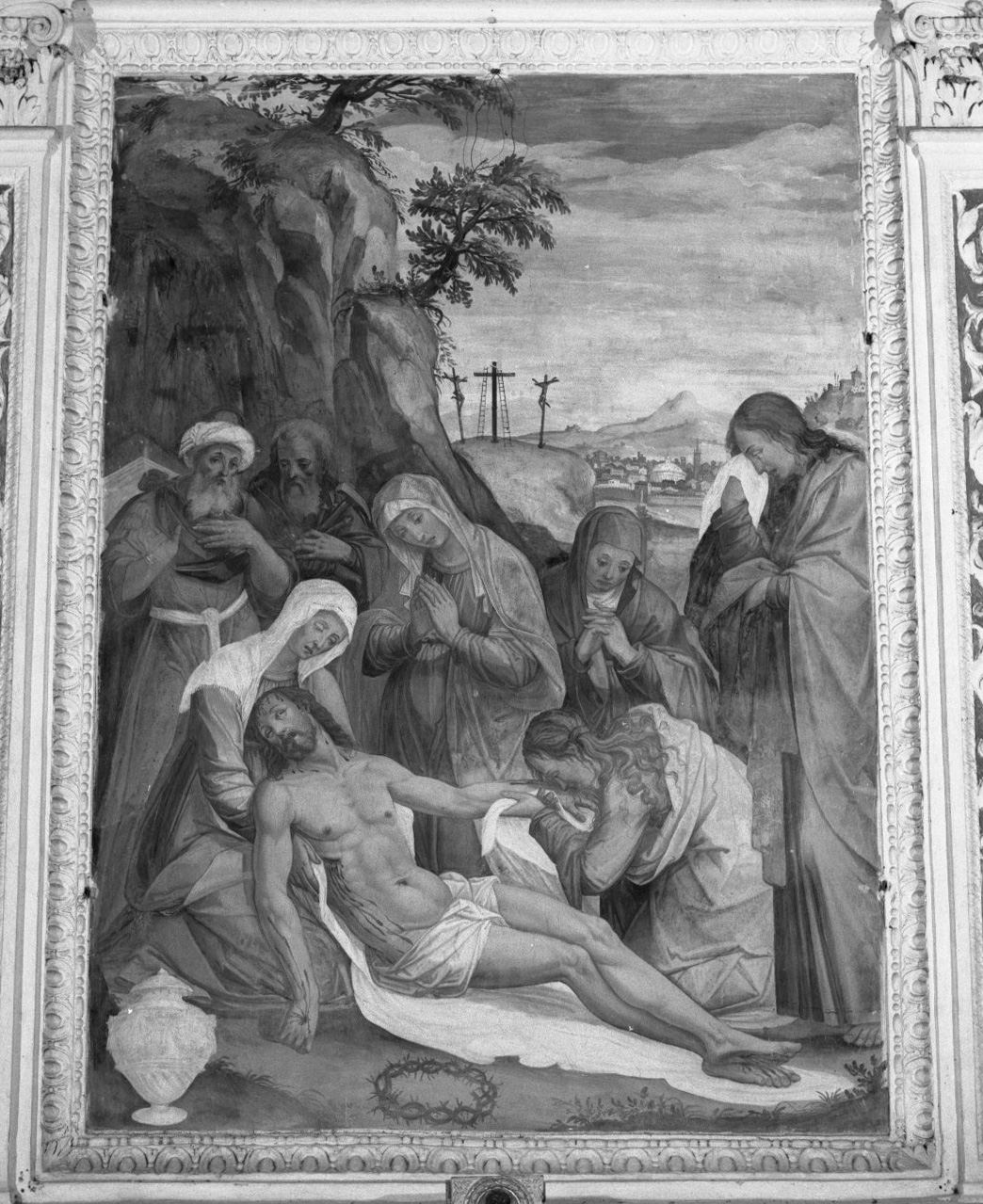 compianto sul Cristo morto (dipinto) di Rustici Cristofano detto Rusticone (sec. XVI)