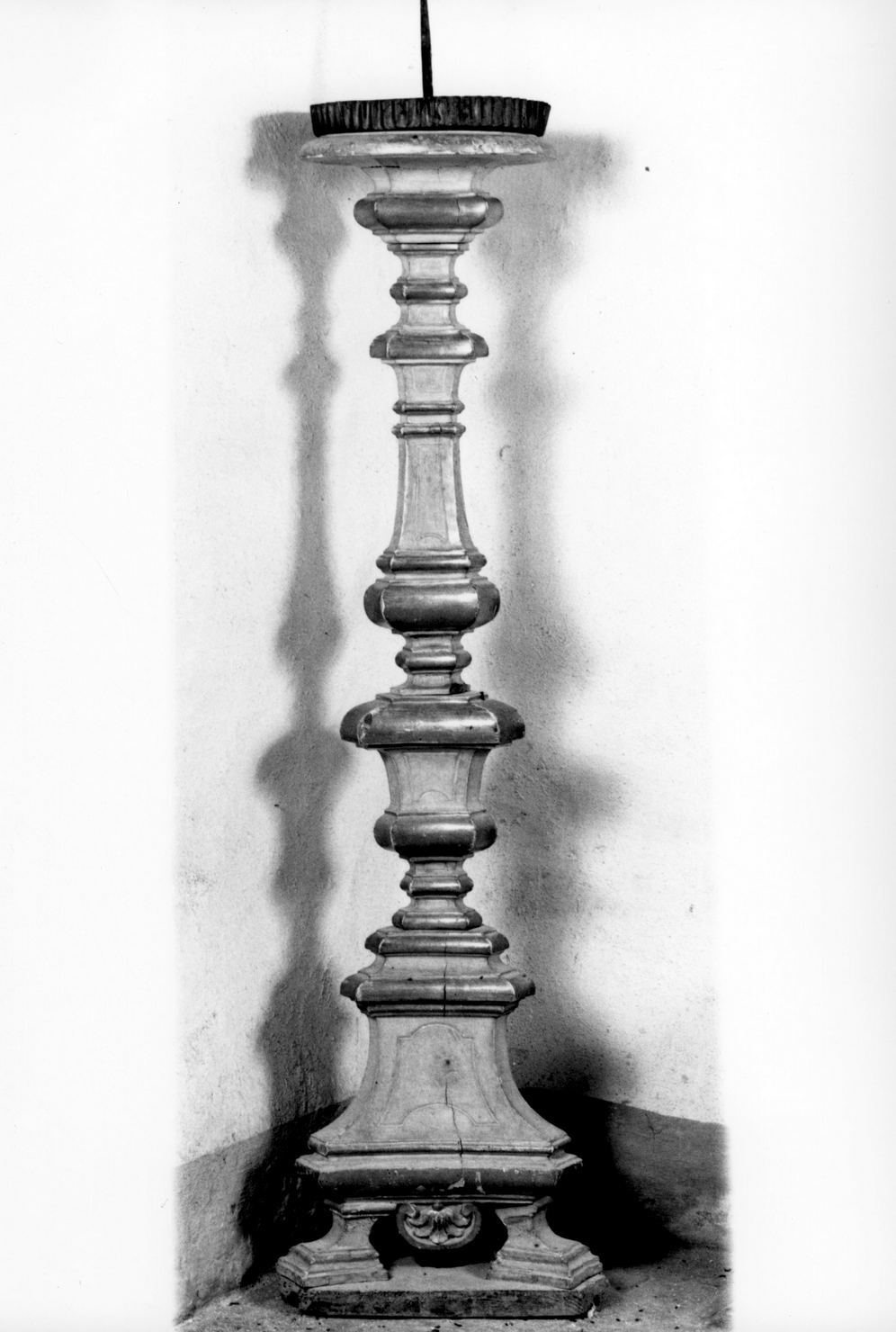 candeliere d'altare - bottega italiana (sec. XVIII)