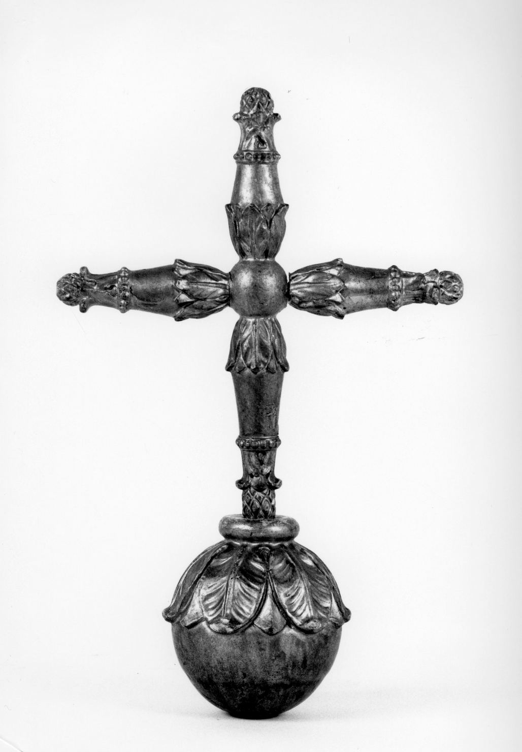 mazza processionale, frammento - bottega italiana (sec. XIX)