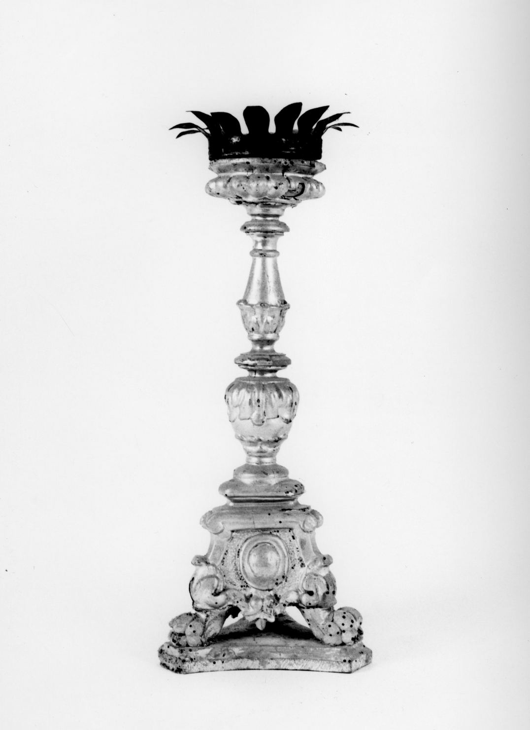 candeliere d'altare - bottega italiana (seconda metà sec. XVII)