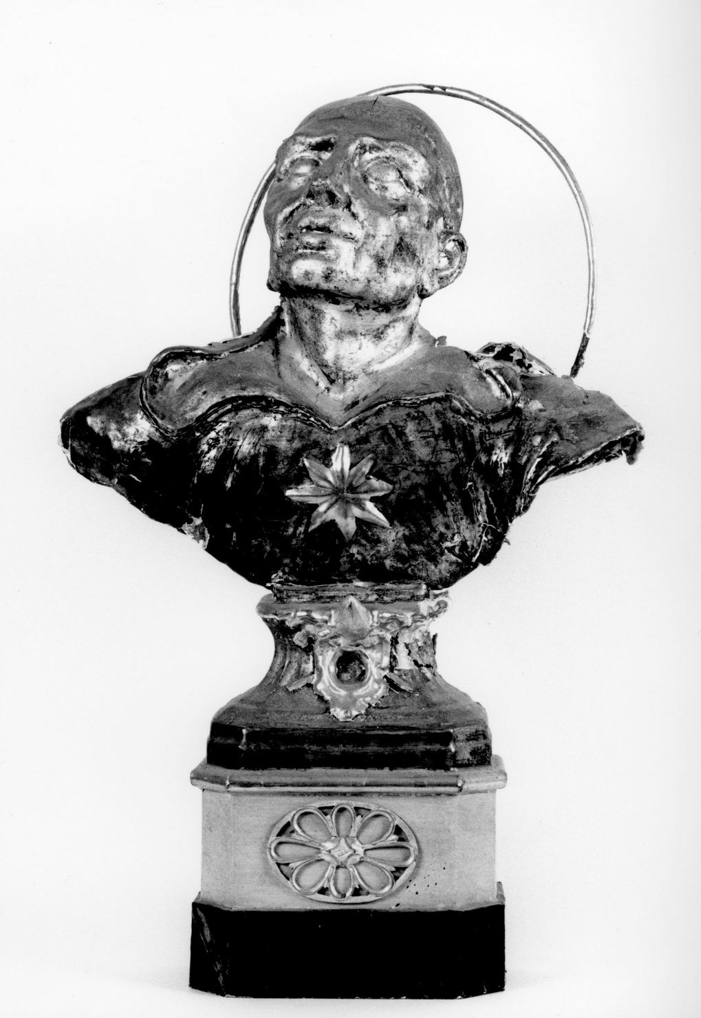 Santo (reliquiario - a busto, elemento d'insieme) - bottega italiana (seconda metà sec. XVII)