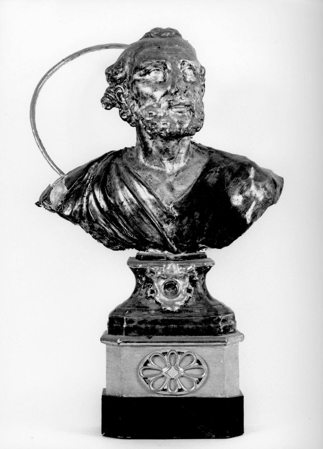 Santo (reliquiario - a busto, elemento d'insieme) - bottega italiana (seconda metà sec. XVII)