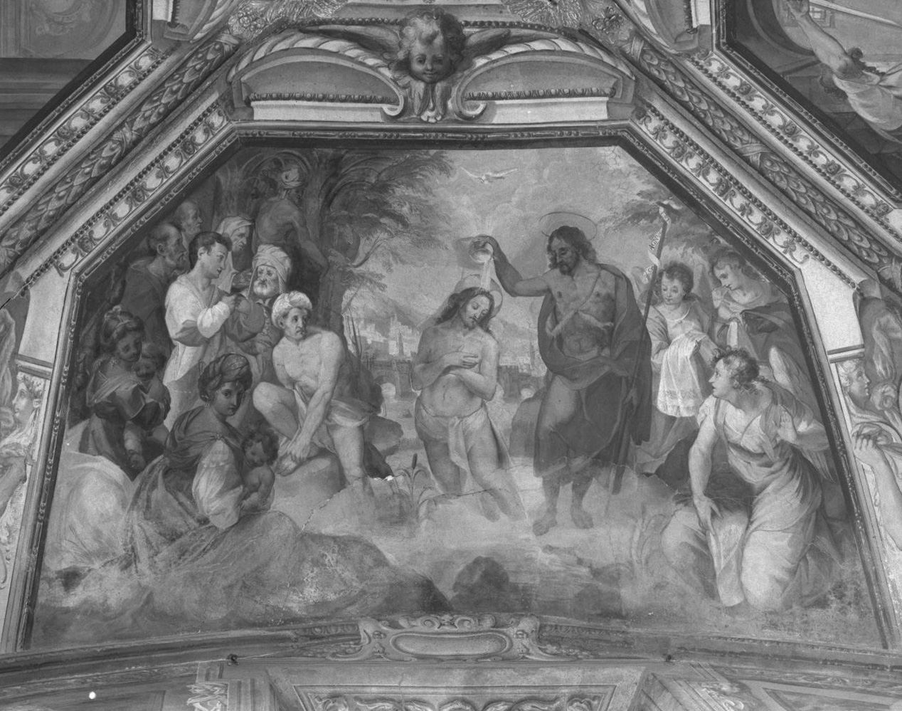 battesimo di Cristo (dipinto, elemento d'insieme) - ambito senese (fine/inizio secc. XVI/ XVII)