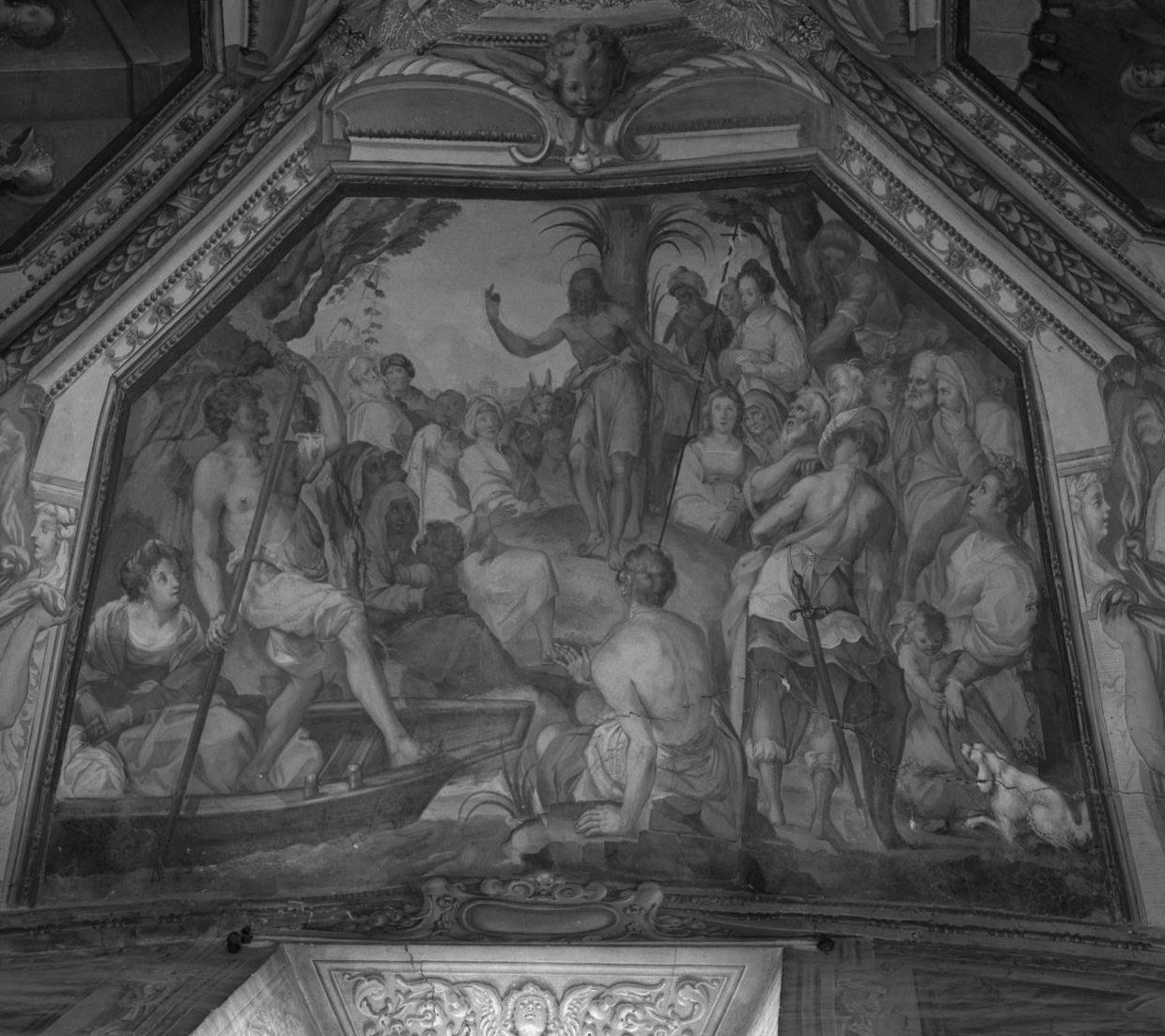 San Giovanni Battista predica nel deserto (dipinto, elemento d'insieme) - ambito senese (fine/inizio secc. XVI/ XVII)