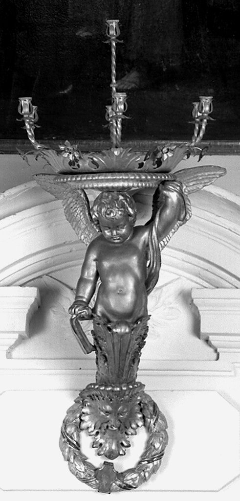 candeliere da parete, serie - bottega senese (prima metà sec. XIX)