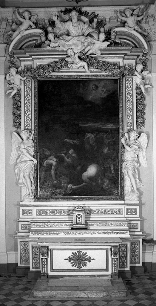 Dio Padre benedicente (altare - a edicola, elemento d'insieme) di Mazzuoli Giovanni Antonio (sec. XVIII)