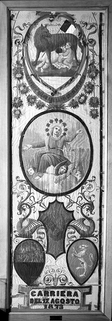 Madonna Assunta (palio) - ambito senese (sec. XIX)