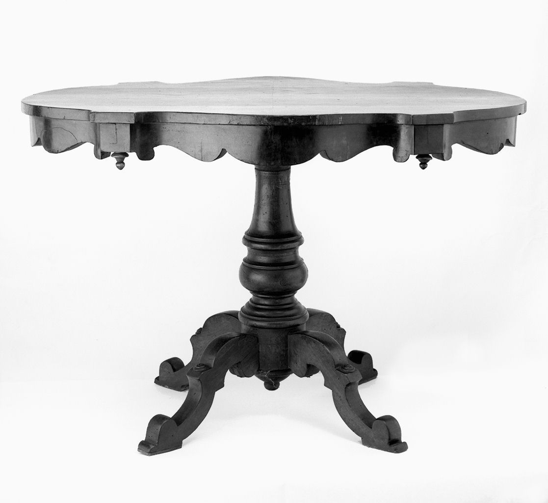 tavolo - a cancello - bottega senese (prima metà sec. XIX)