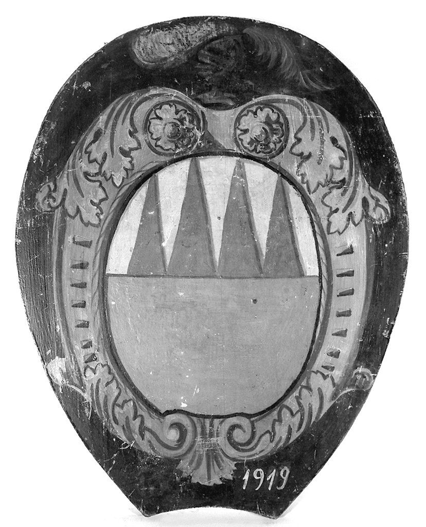 stemma gentilizio di Napoleone Fineschi (dipinto, elemento d'insieme) - ambito senese (sec. XX)