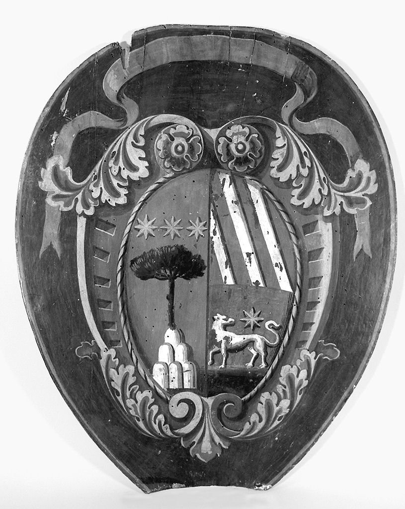 stemma gentilizio (dipinto, elemento d'insieme) - ambito senese (secc. XIX/ XX)