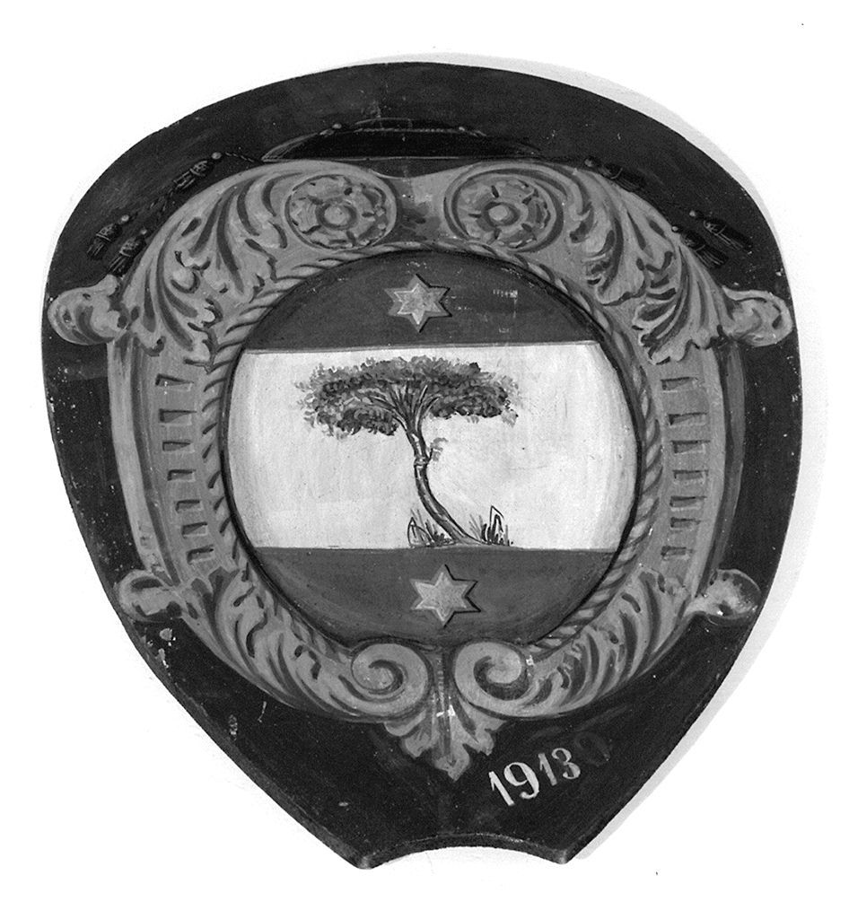 stemma gentilizio (dipinto, elemento d'insieme) - ambito senese (sec. XX)