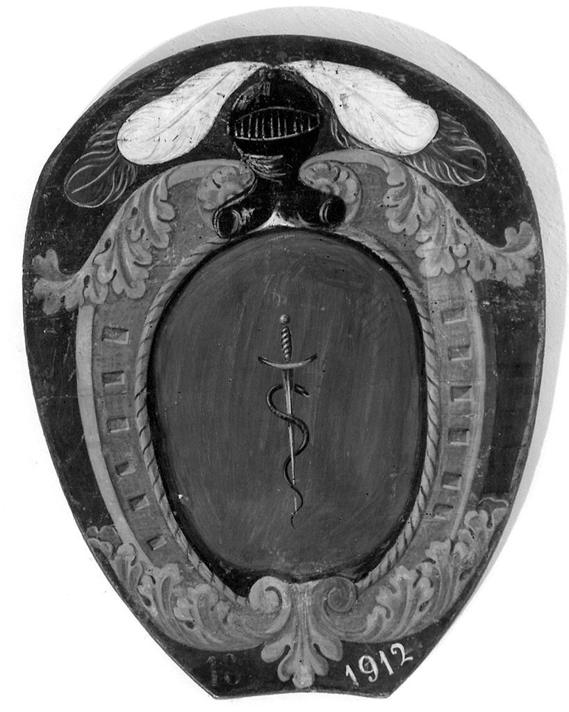 stemma gentilizio (dipinto, elemento d'insieme) - ambito senese (sec. XX)