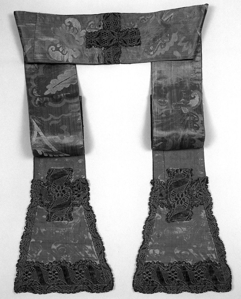 stola, elemento d'insieme - manifattura italiana (secc. XVI/ XVII)