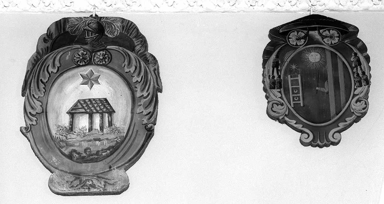 stemma gentilizio della famiglia Sani (dipinto, elemento d'insieme) - ambito senese (sec. XX)