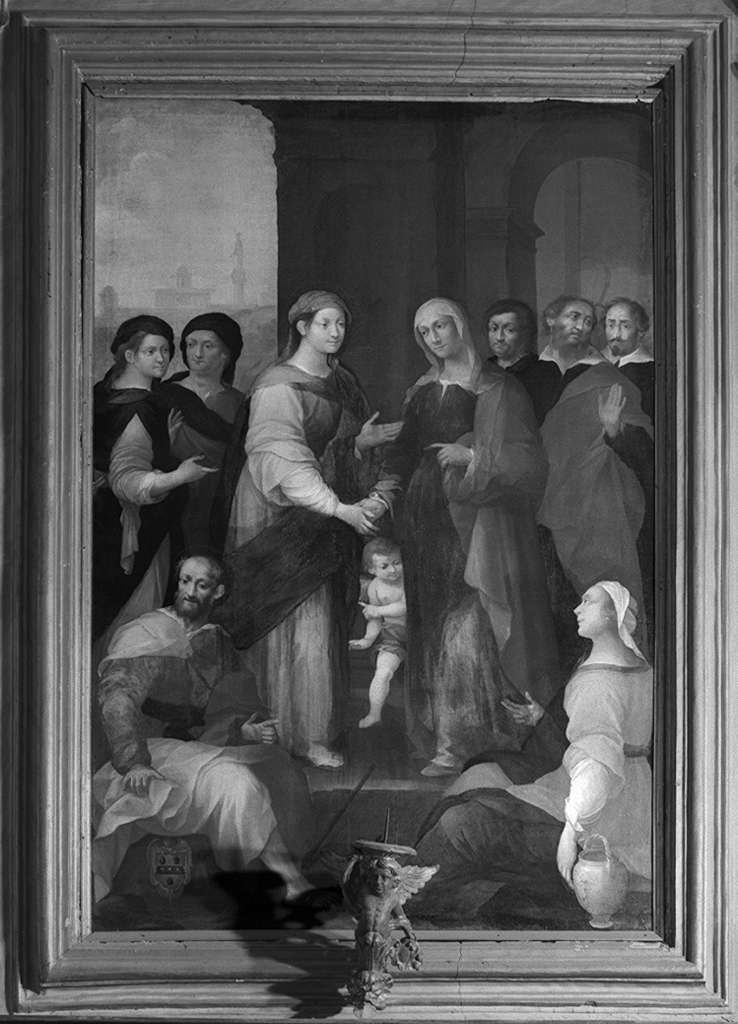 visitazione (dipinto) di Giustammiani Giovanni Battista detto Francesino (sec. XVII)