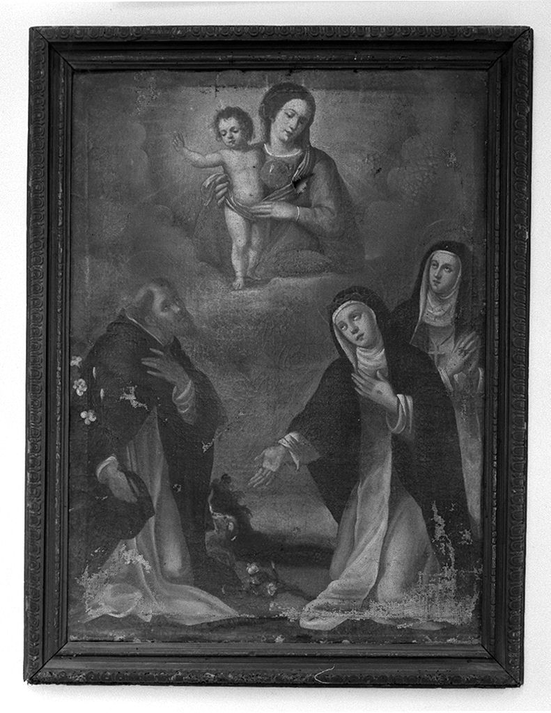 Madonna del Rosario con San Domenico e Santa Caterina da Siena (dipinto) - ambito toscano (seconda metà sec. XVII)