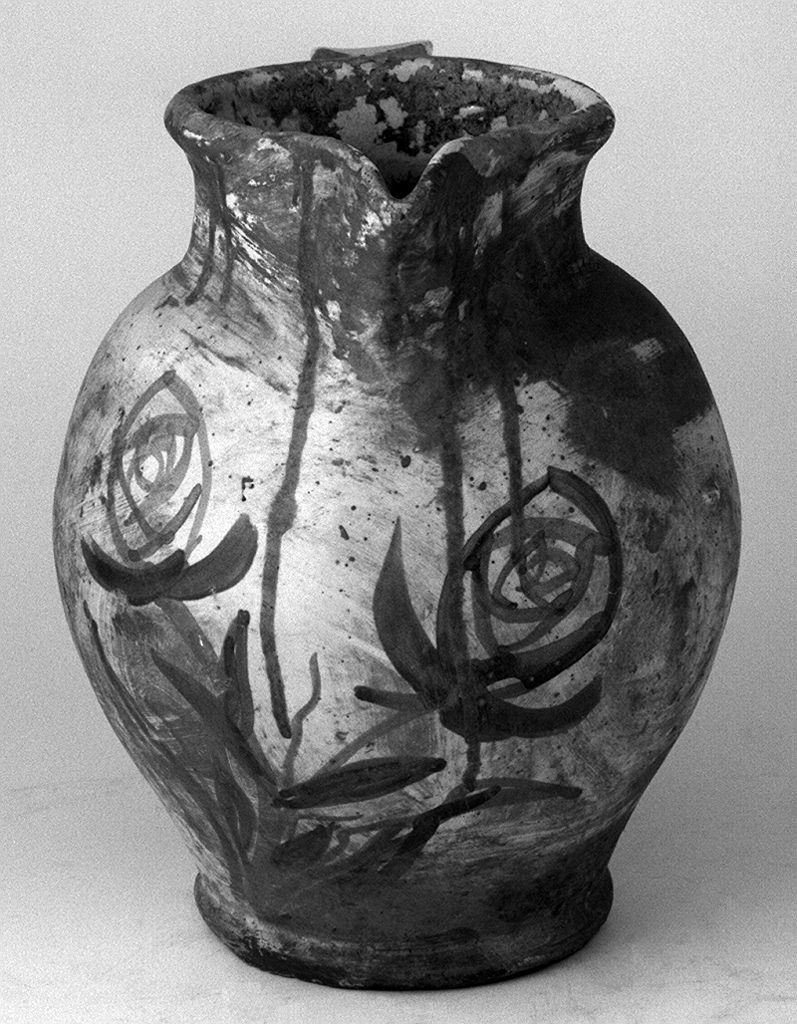 motivi decorativi vegetali (brocca) - bottega toscana (sec. XIX)