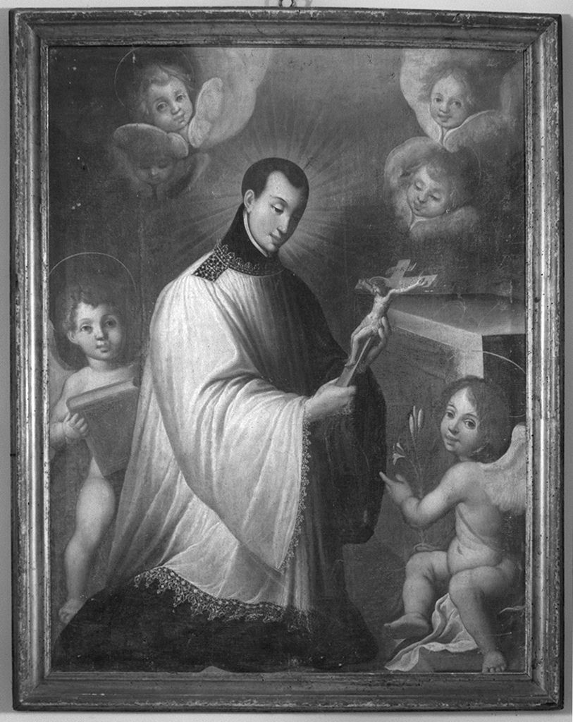 San Luigi tra gli angeli (dipinto) - ambito toscano (secc. XVII/ XVIII)