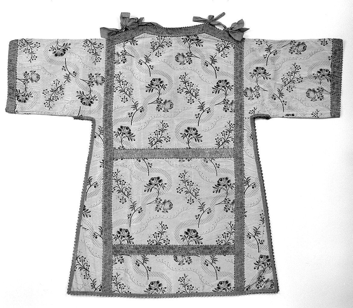 motivi decorativi floreali (tunicella, elemento d'insieme) - manifattura italiana (ultimo quarto sec. XVIII)