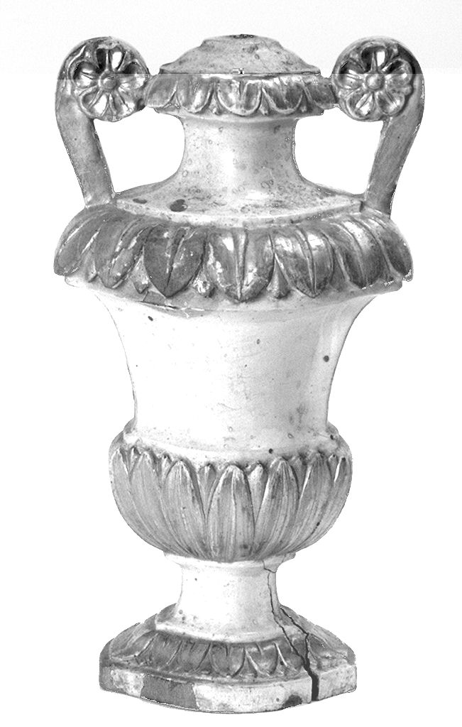 vaso d'altare con composizione floreale, serie - bottega toscana (prima metà sec. XIX)