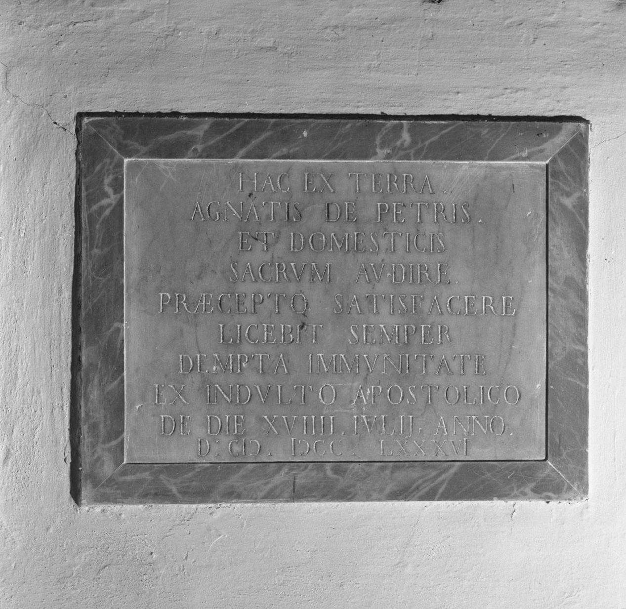 lapide documentaria - bottega senese (sec. XVIII)