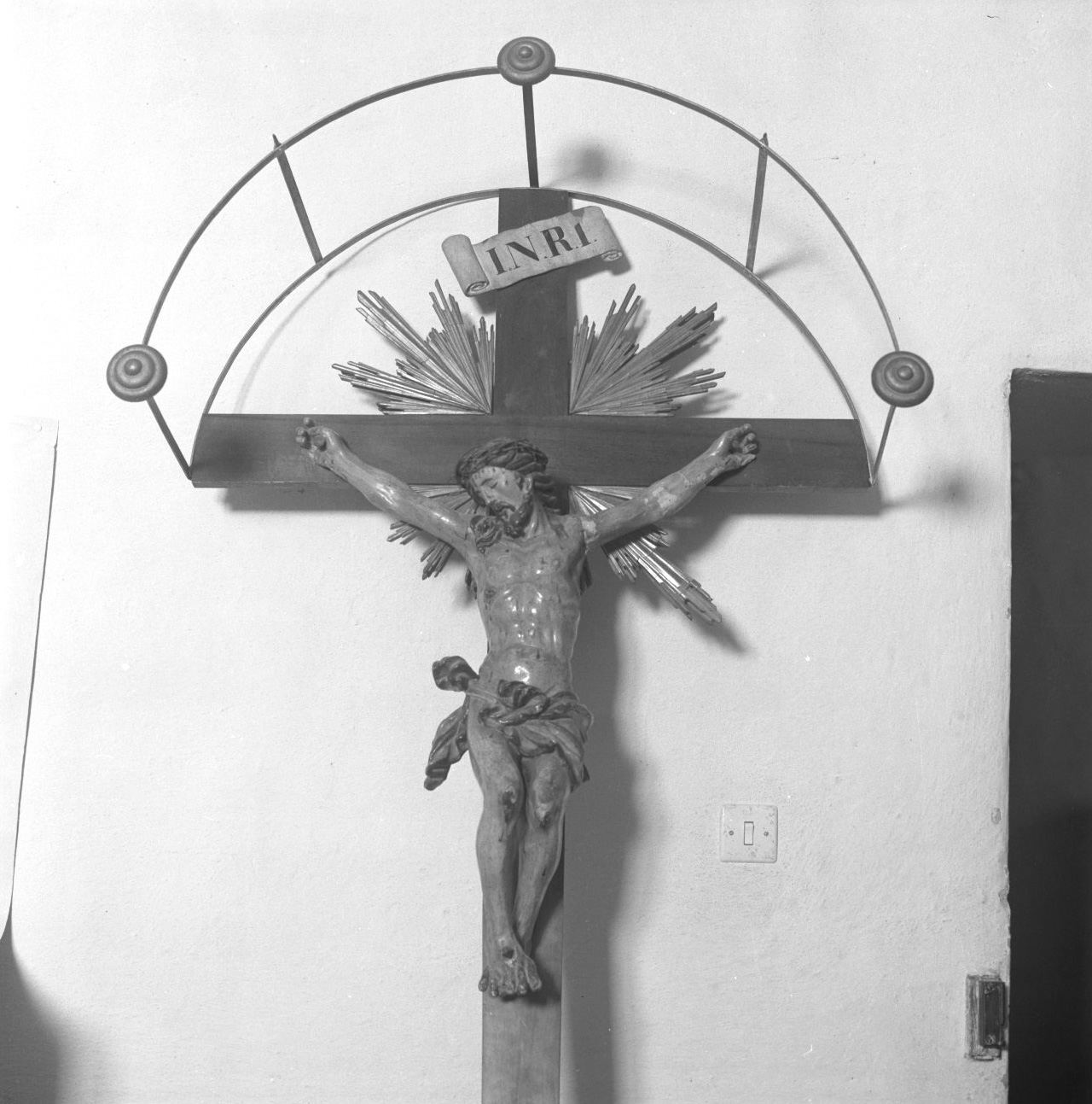 Cristo crocifisso (croce processionale) - bottega toscana, bottega toscana (sec. XVIII, sec. XIX)