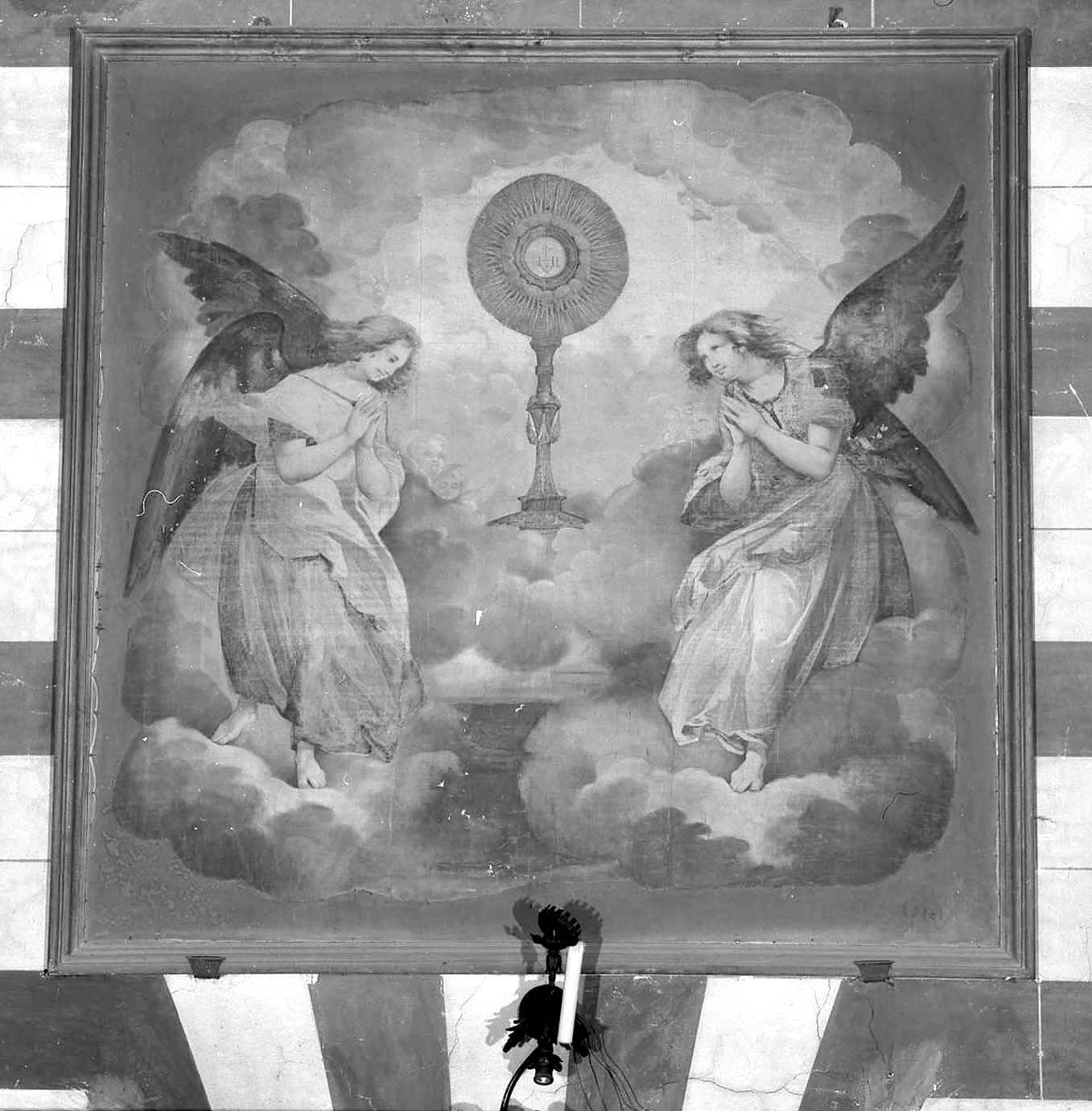 angeli adoranti (dipinto) - ambito senese (sec. XIX)