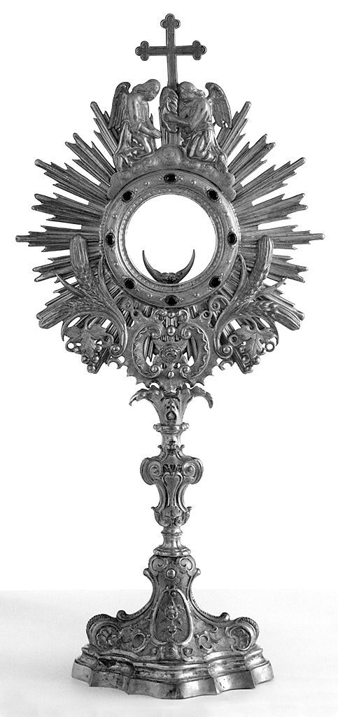 ostensorio - bottega toscana (fine/inizio secc. XIX/ XX)