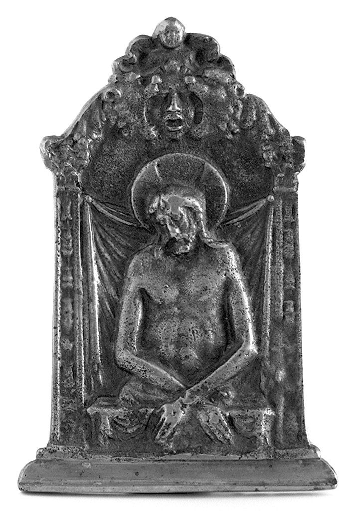 Cristo in pietà (pace - a tavoletta) - bottega toscana (seconda metà sec. XVI)