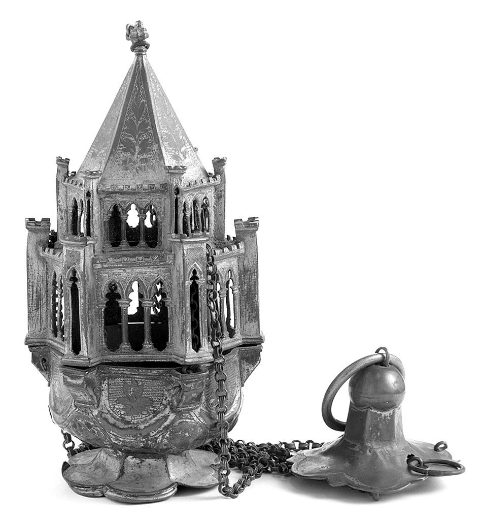 turibolo - a corpo architettonico - bottega senese (fine/inizio secc. XIV/ XV)