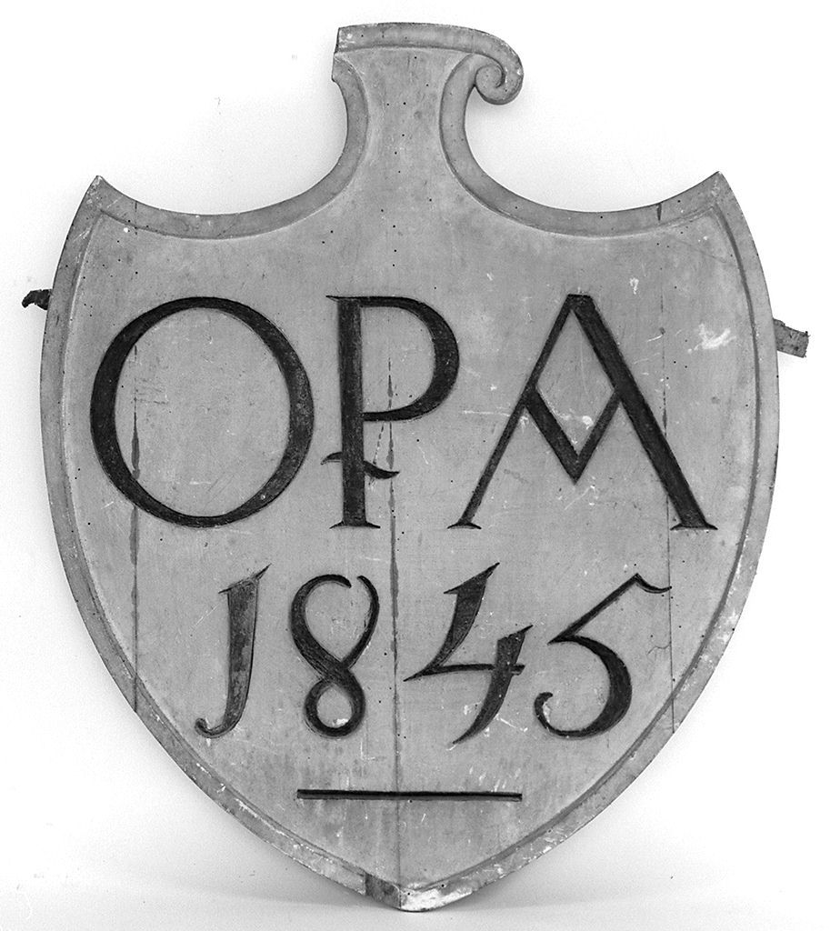 targa - bottega senese (sec. XIX)