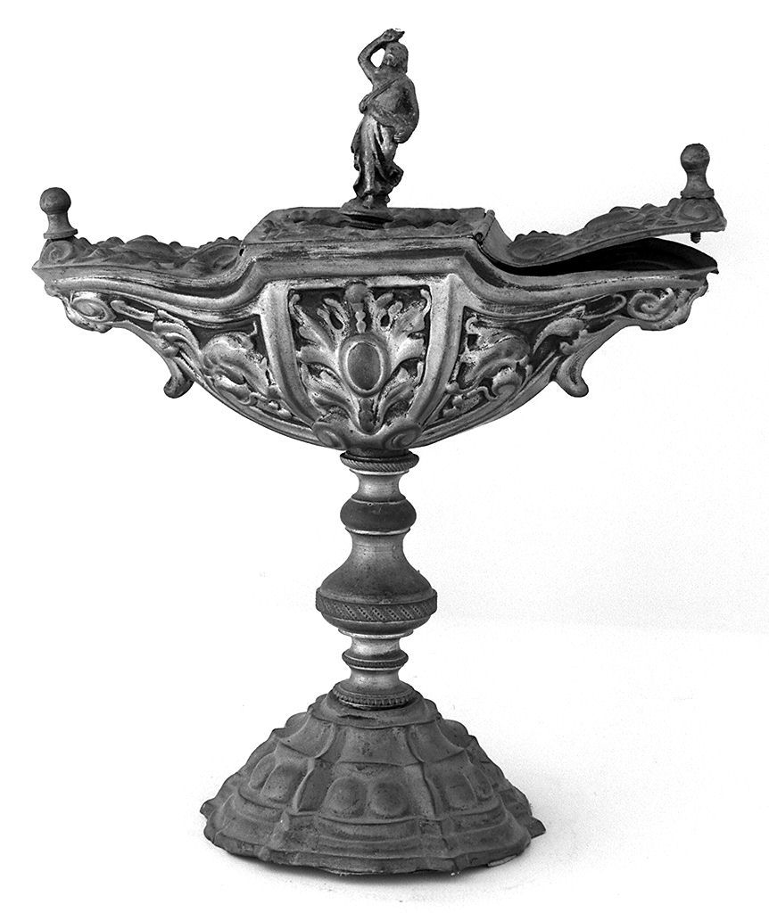 Cristo benedicente (navicella portaincenso) - bottega toscana (sec. XIX)