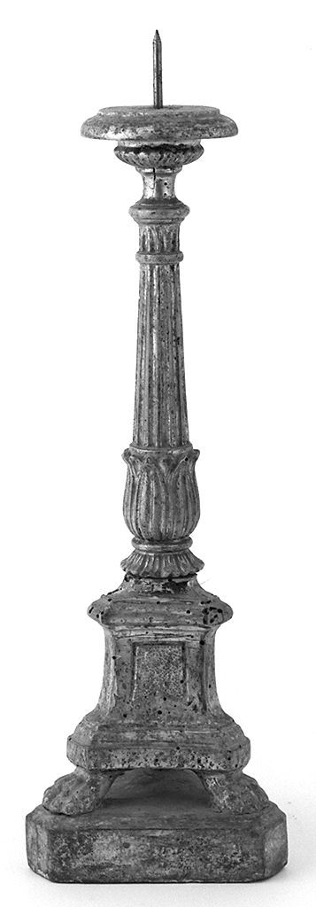 candeliere d'altare, serie - bottega toscana (primo quarto sec. XIX)