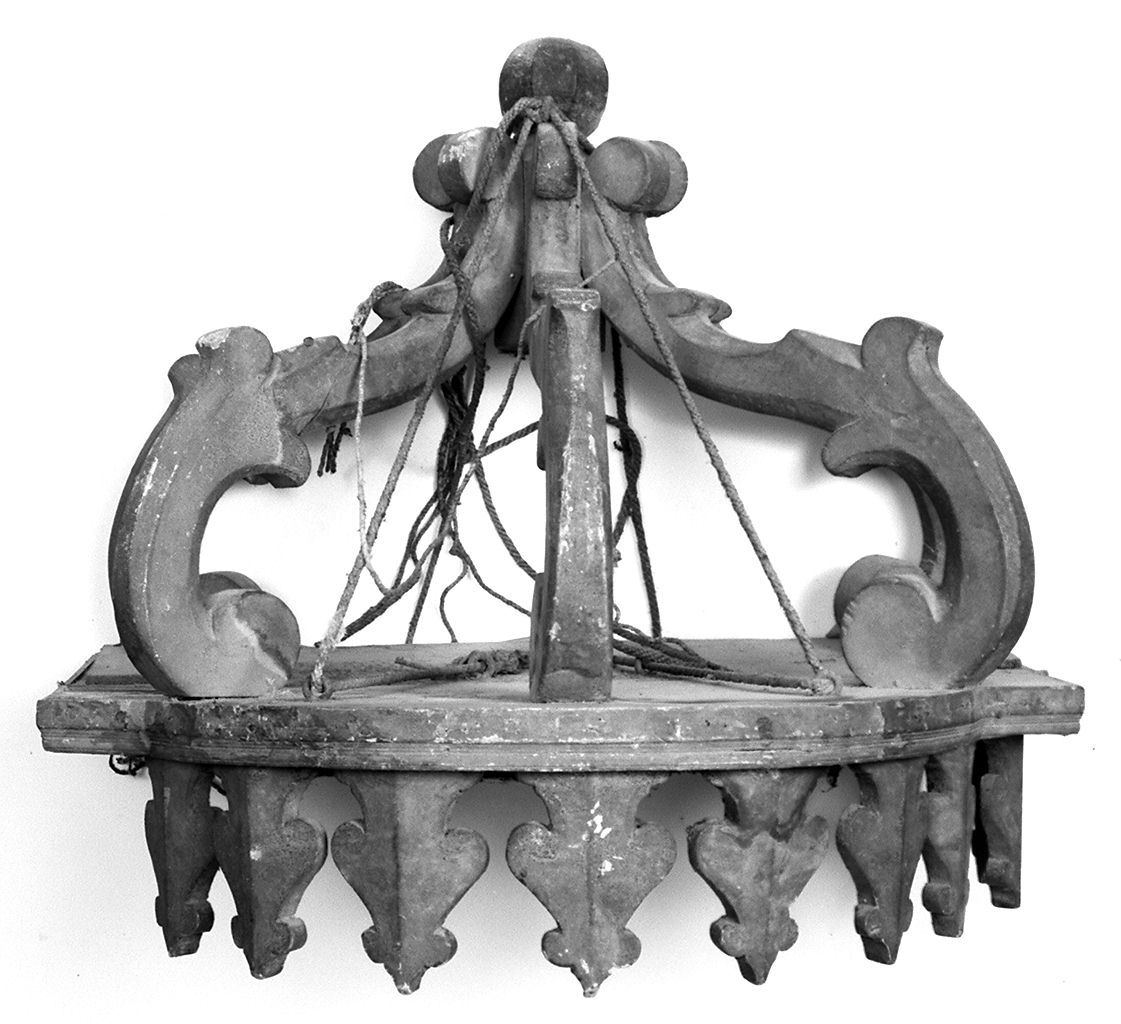 corona, elemento d'insieme - bottega toscana (sec. XIX)