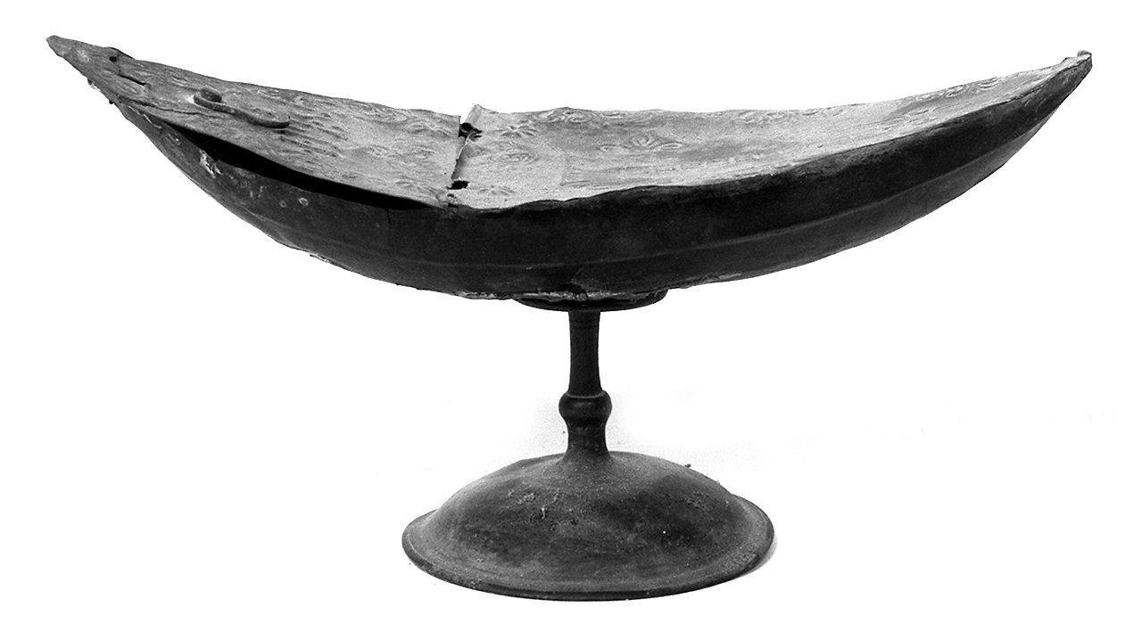 monogramma cristologico (navicella portaincenso) - bottega senese (secc. XV/ XVI)