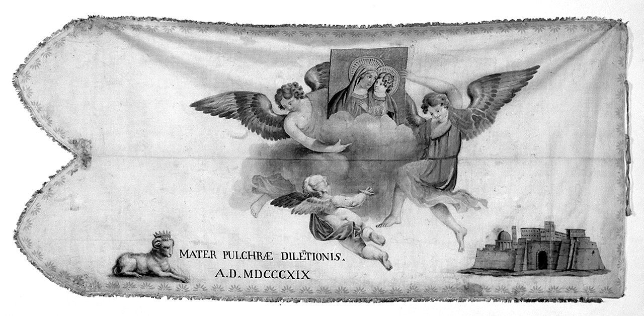 Madonna del Buon Consiglio (stendardo) di Dei Vincenzo (sec. XIX)