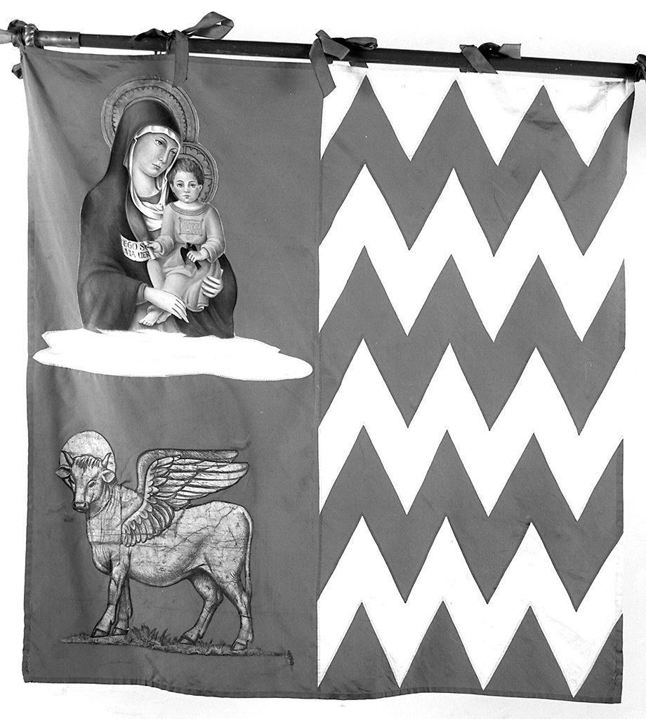 stemma della Compagnia di Borgo Santa Maria e di Samoregi (insegna, elemento d'insieme) - manifattura senese (sec. XX)