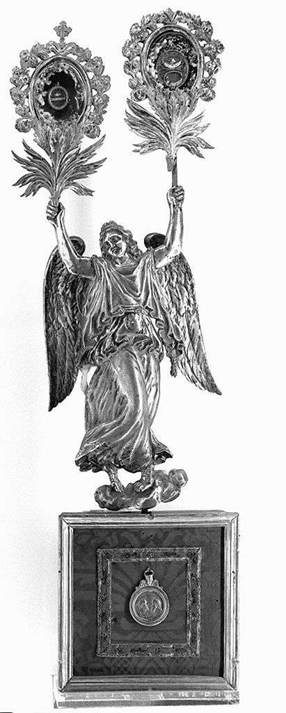 angelo (reliquiario - a statuetta) - bottega romana, bottega senese (secc. XVIII/ XIX)